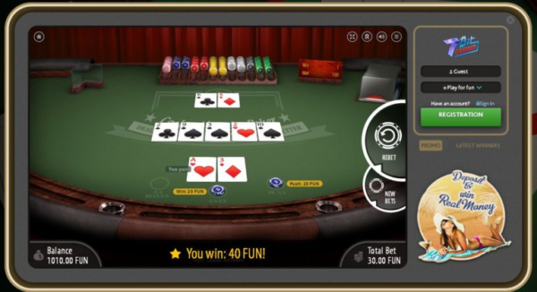 Bitcoin gambling website 7Bit Casino poker