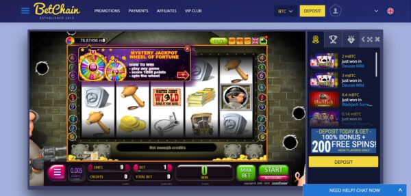 Bitcoin Casino Betchain Casino